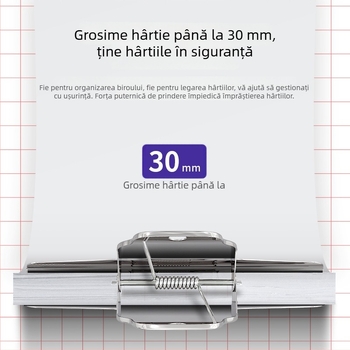Deli 9532 Clip metalic pentru bilete, cu formă, organizator de documente argintiu, 3 buc., 102 mm