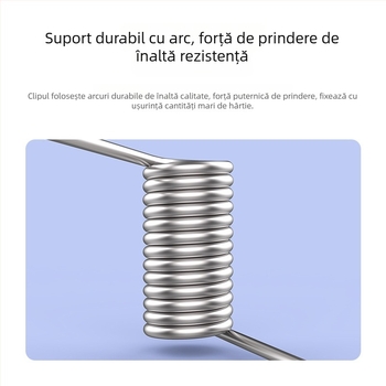Deli 9532 Clip metalic pentru bilete, cu formă, organizator de documente argintiu, 3 buc., 102 mm