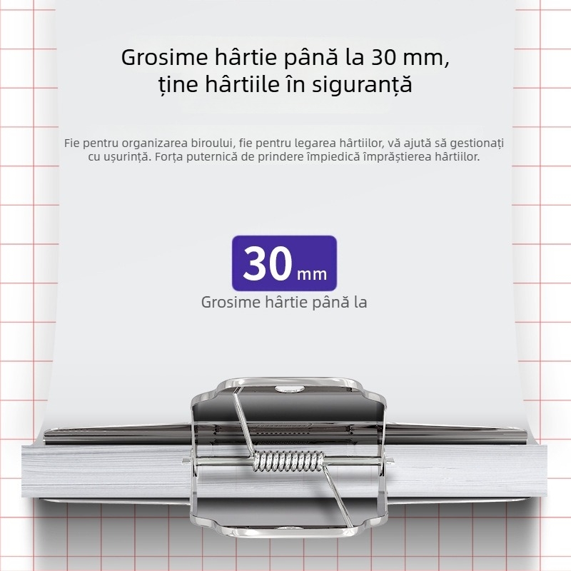 Deli 9532 Clip metalic pentru bilete, cu formă, organizator de documente argintiu, 3 buc., 102 mm