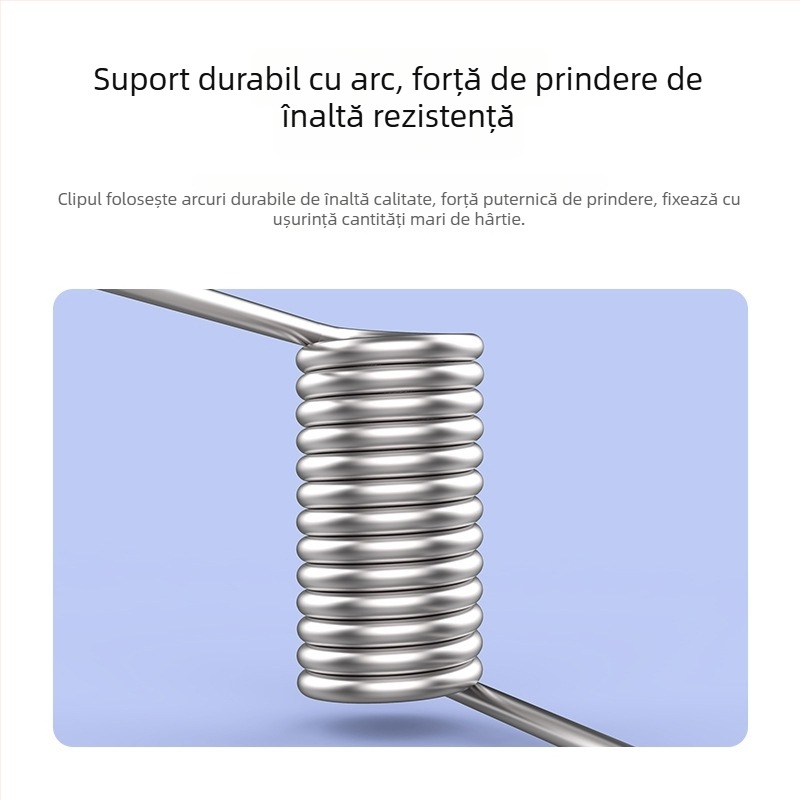 Deli 9532 Clip metalic pentru bilete, cu formă, organizator de documente argintiu, 3 buc., 102 mm