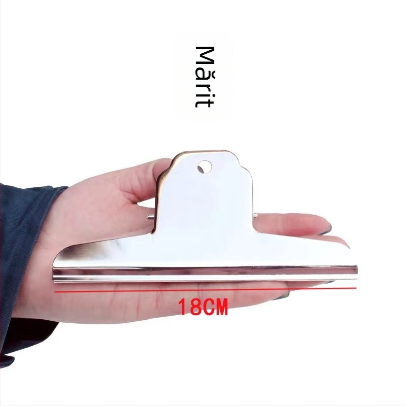 Clip din oțel inoxidabil cu formă de munte, clip mare rotund pentru dosare, clip fluture