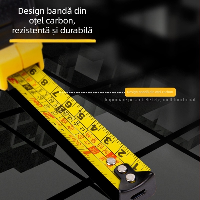 Deli DL2705 bandă de măsurat din plastic – precizie înaltă, 5 m și 7,5 m