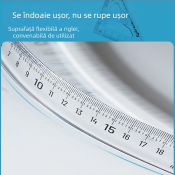 Riglă de centimetri din plastic, scară milimetrică clară – durabilă, ușor de citit, potrivită pentru școală