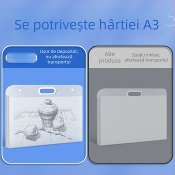 Mapa de artă A3 cu geantă de transport pentru schițe, manuscrise și portofoliu