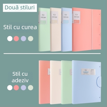 Mapă A3 pentru teste în nuanțe Morandi, organizator pentru documente ale elevilor și carnet de date