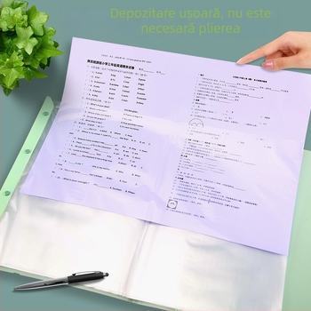 Mapă A3 pentru teste în nuanțe Morandi, organizator pentru documente ale elevilor și carnet de date