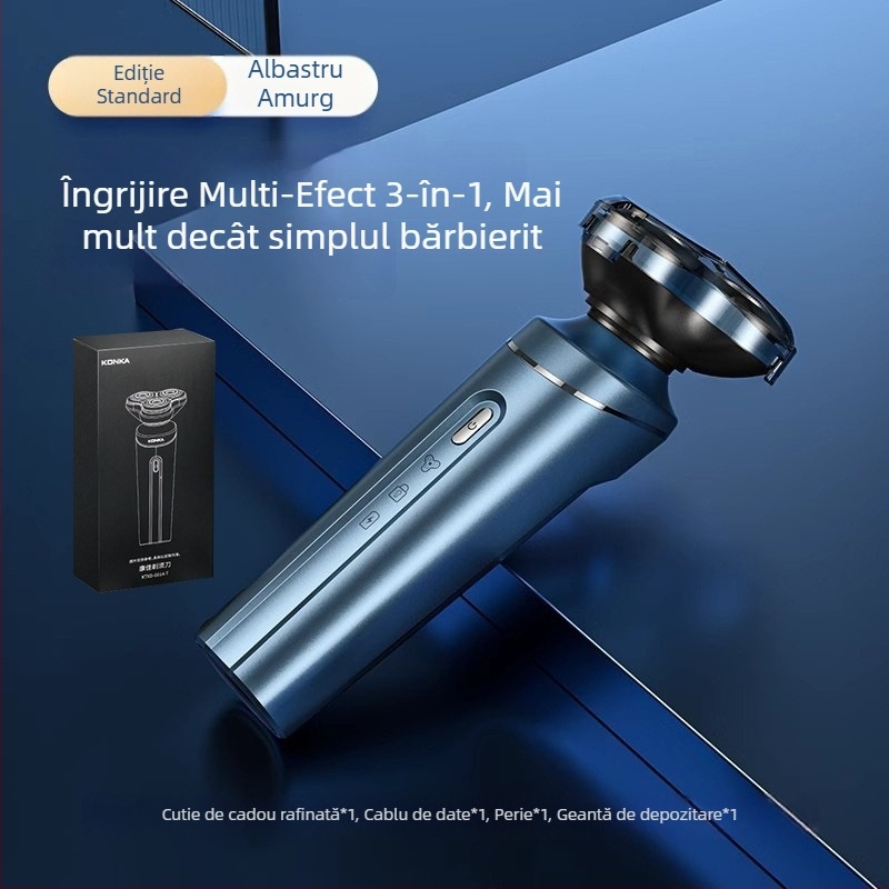 Mașină de ras electric mini portabilă, impermeabilă, pentru drumeții în aer liber – pentru bărbați
