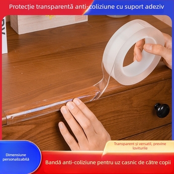 Bandă de protecție pentru marginea mobilierului, 2 mm, PVC transparent, protecție de colț pentru mese și uși, umplutură moale – disponibile în 1, 2, 3 sau 5 m