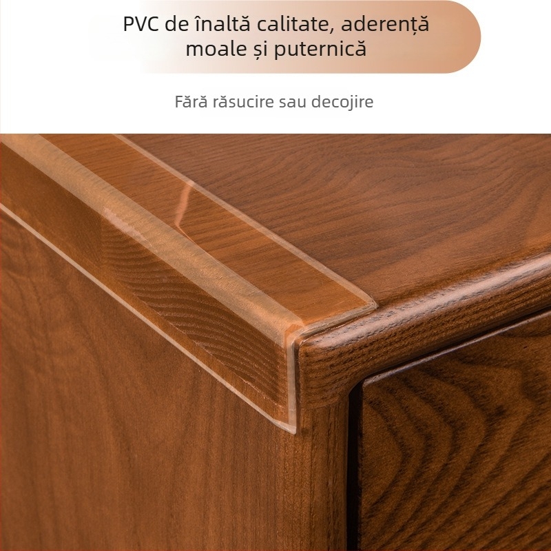 Bandă de protecție pentru marginea mobilierului, 2 mm, PVC transparent, protecție de colț pentru mese și uși, umplutură moale – disponibile în 1, 2, 3 sau 5 m