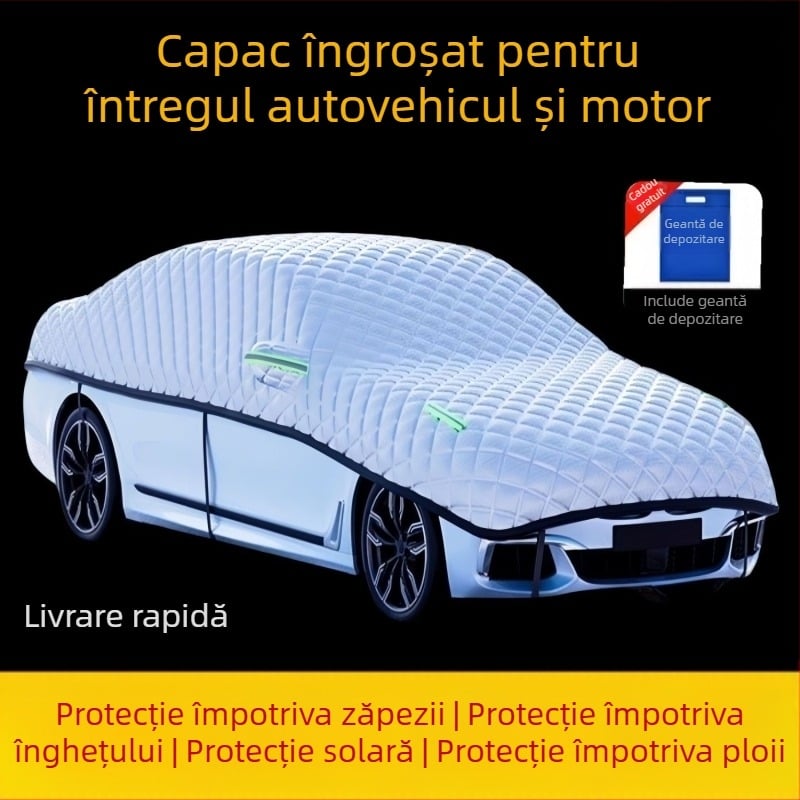 Husă auto groasă, anti grindină, protecție UV și izolație termică – husă universală impermeabilă
