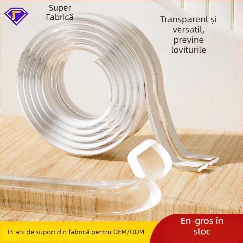 Protecții transparente de colț din PVC pentru masă, autoadezive, pentru grădinițe