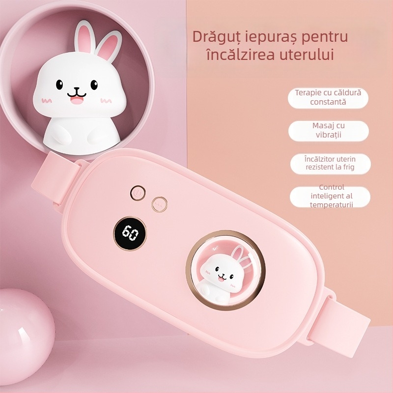 Bandă de talie cu încălzire din grafen, USB reîncărcabilă, pentru ameliorarea durerilor menstruale, terapie cu infraroșu