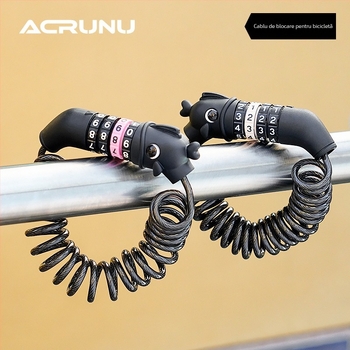 ACRUNU Încuietoare cu cod pentru bicicletă, cablu din oțel portabil pentru motociclete electrice – protecție antifurt
