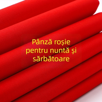 Țesătură satin roșu aprins din bumbac 100% pentru nunți și inaugurări, în stil chinezesc