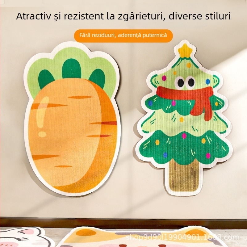 SXP Decor personalizat pentru animale, stil european, desen animat — placă de zgâriat pentru pisici, autocolant de perete