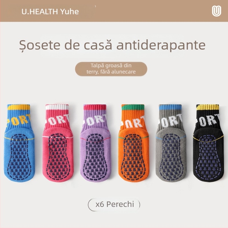 Șosete pentru copii, căptușite cu fleece, calde și antiaderente, pentru interior, iarnă, pentru învățarea mersului.