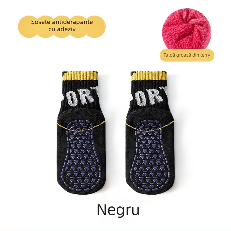 Șosete pentru copii, căptușite cu fleece, calde și antiaderente, pentru interior, iarnă, pentru învățarea mersului.