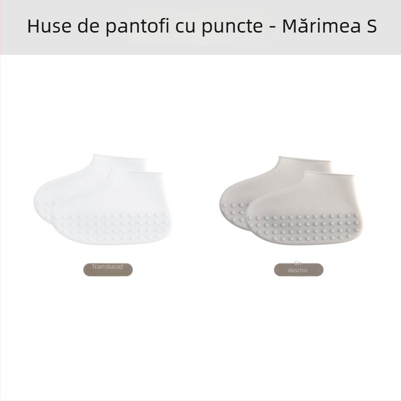 Protecții pentru încălțăminte din silicon pentru ploi, îngroșate, portabile, impermeabile, antiderapante, pentru adulți și copii, utilizare în exterior