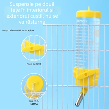 Sticlă de apă atârnată de 60 ml pentru animale de companie mici – hamster, iepure, činčilă