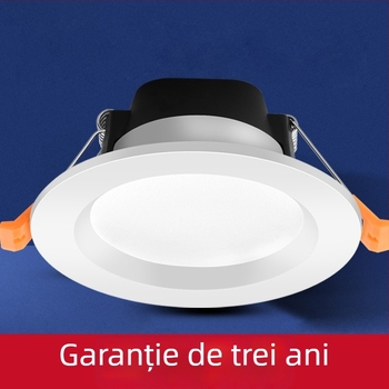 Spot LED încastrat în tavan, alb, ultra-subțire, iluminare puternică pentru sufragerie și spații comerciale.