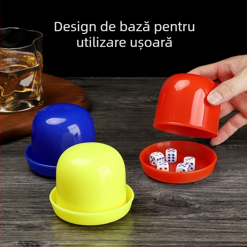 Set de pahare din plastic pentru zaruri cu tavă de bază, pentru baruri și karaoke