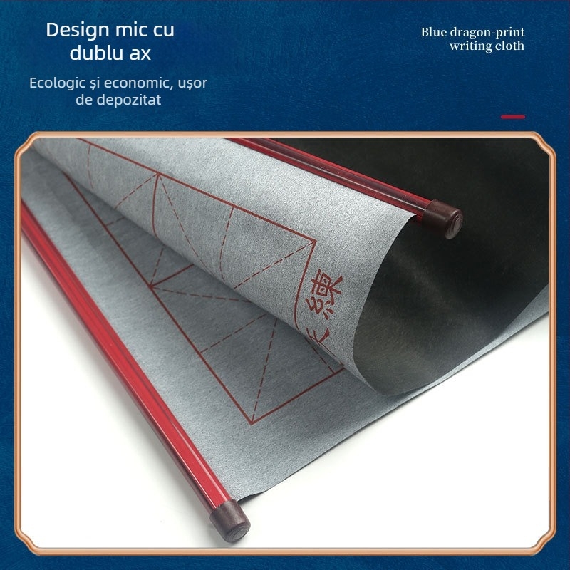 Set de practică pentru caligrafie cu pânză pentru scriere cu apă, material nețesut, rolă cu grilă de tip orez