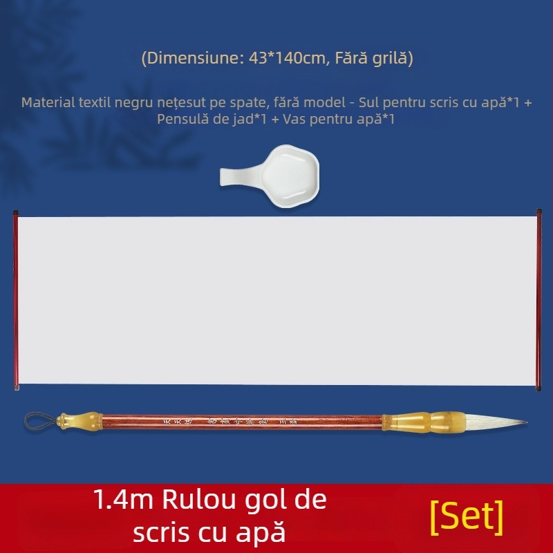 Set de practică pentru caligrafie cu pânză pentru scriere cu apă, material nețesut, rolă cu grilă de tip orez