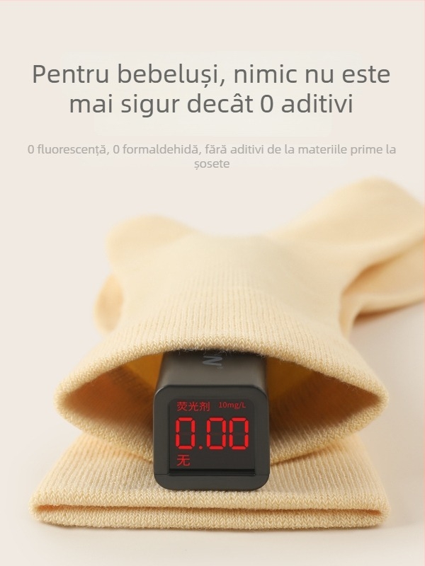 Șosete pentru nou-născuți, din bumbac 100%, fără cusături, uni, lungime medie, respirabile, pentru primăvară și iarnă