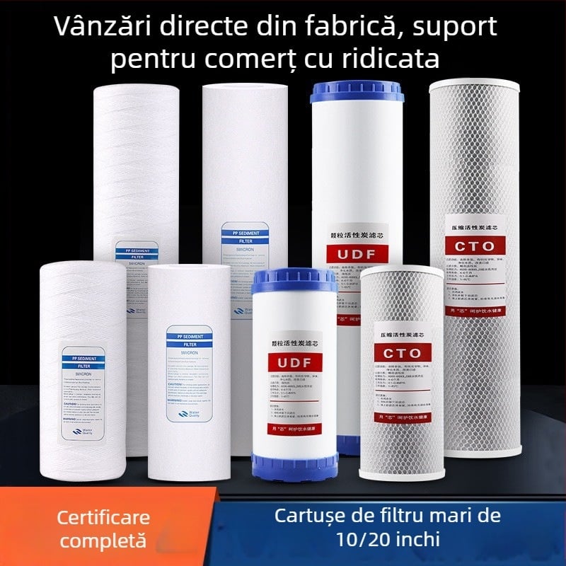 Cartuș de prefiltru pentru apă, 10/20 inch – filtrare în trei etape PP/UDF/CTO