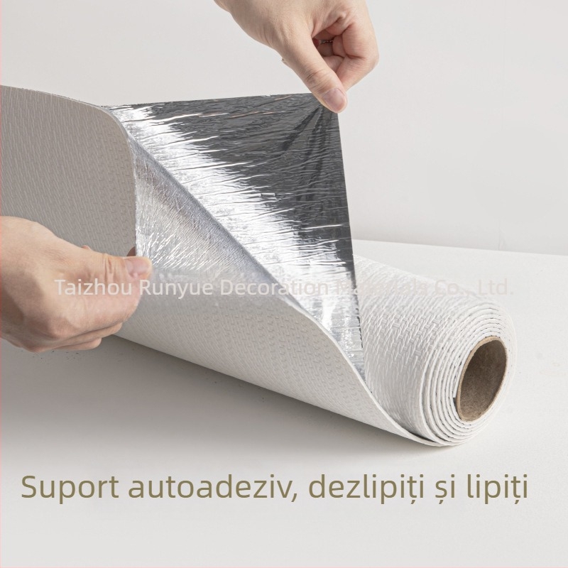 Panouri autoadezive de perete din PVC, design 3D în look de piatră porțelină, anti-impact pentru pereți neuniformi, imitând plăci și teracotă