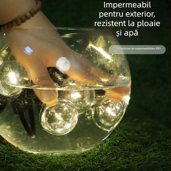 Șir de LED-uri G40 cu alimentare solară pentru exterior – grădină și curte, iluminat decorativ retro cu becuri sferice
