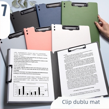 Clipboard A4 îngroșat cu două cleme — organizator multifuncțional pentru documente și suprafață de scriere