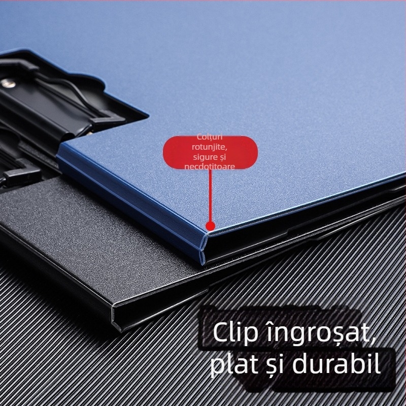 Clipboard A4 îngroșat cu două cleme — organizator multifuncțional pentru documente și suprafață de scriere