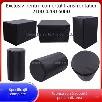 Husă de protecție pentru mobilier de exterior, 210D Oxford, neagră, UV protecție, impermeabilă