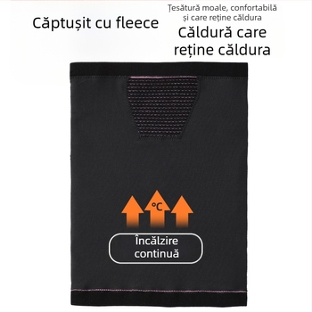 Fular tubular tricotat căptușit cu fleece, gros, pentru ciclism în aer liber, schi, alpinism și pescuit, cald, în stoc