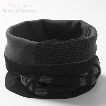 Fular tubular tricotat căptușit cu fleece, gros, pentru ciclism în aer liber, schi, alpinism și pescuit, cald, în stoc