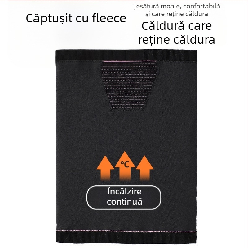 Fular tubular tricotat căptușit cu fleece, gros, pentru ciclism în aer liber, schi, alpinism și pescuit, cald, în stoc