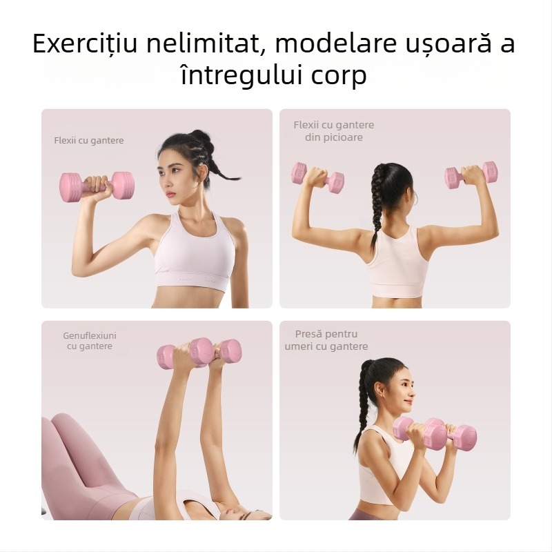 Gantere cu acoperire PVC cauciucată pentru antrenament acasă – greutăți mici pentru brațe