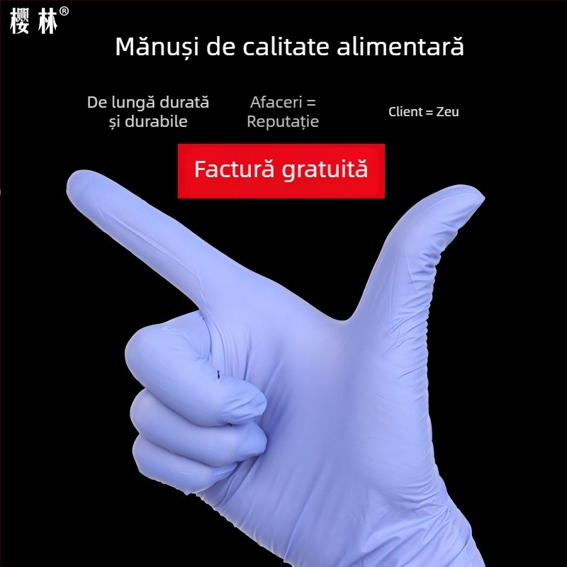 Sakura Forest mănuși de unică folosință din nitril, clasă alimentară, mărime XS, antialunecare