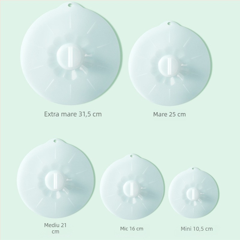 Set de capace din silicon pentru prospețime – capace etanșe pentru boluri, compatibile cu cuptorul cu microunde, lavabile și reutilizabile