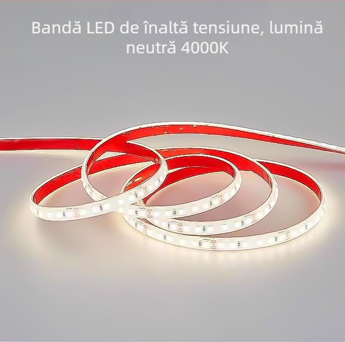 Bandă LED neon RGB flexibilă 220V, 2835, trei culori 5050RGB, impermeabilă pentru exterior 5730