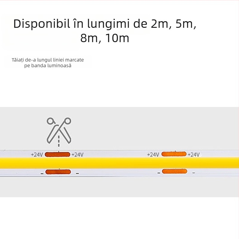 Bandă LED cu senzor pentru iluminare ambientală, impermeabilă și autoadezivă, pentru sub pat, scări și balcon