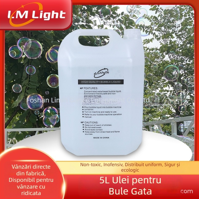 Mașină de bule cu lichid colorat – efecte festive pe scenă pentru fotografii