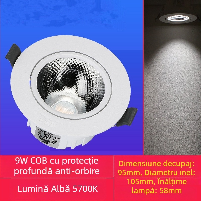 Foshan Lighting LED anti-reflecție COB spot încastrat pentru sufragerie