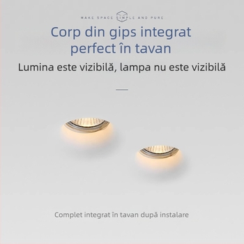 Downlight din ipsos încorporat cu sursă LED GU10, spot de plafon pentru living și iluminat comercial