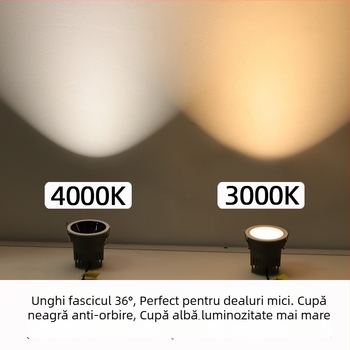 Tang River Spot LED CRI 98, încastrat în tavan pentru living, anti-orbire, iluminare COB pentru perete, reglabilă
