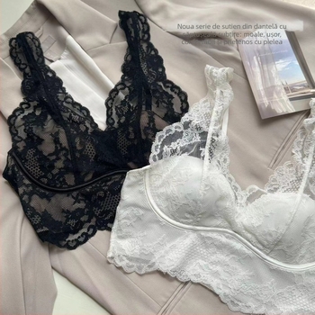Set lenjerie din dantelă, fără sârmă, bustier în stil franțuzesc, bretele late – lenjerie intimă de vară pentru femei