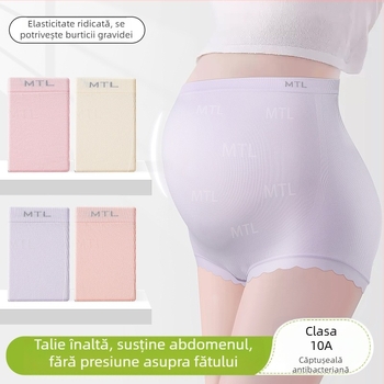 Lenjerie de maternitate, talie înaltă, elastică, antibacteriană, croială lejeră, mărime mare, respirabilă, pentru toate anotimpurile
