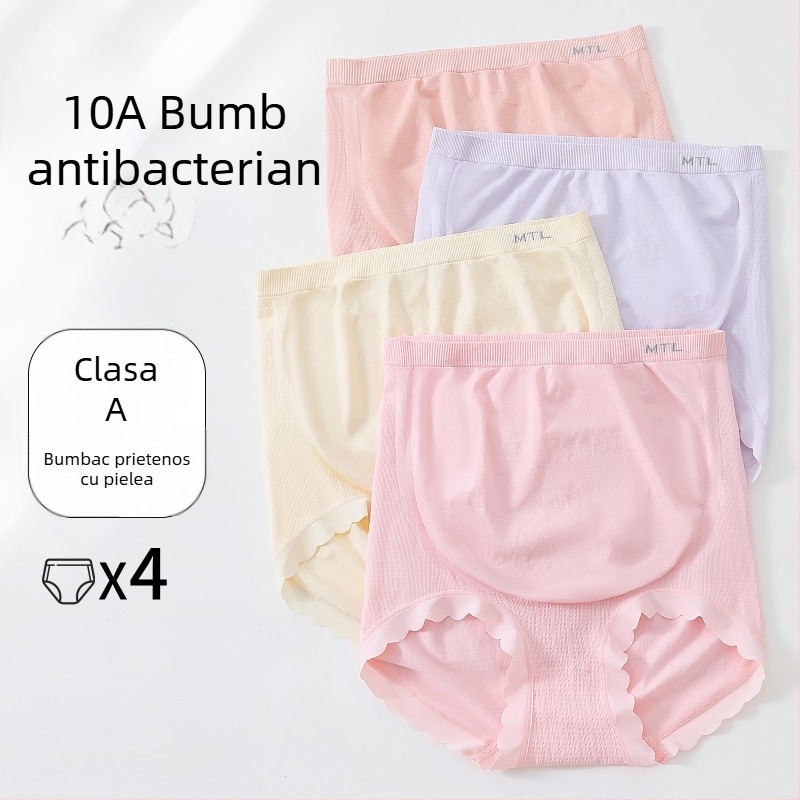 Lenjerie de maternitate, talie înaltă, elastică, antibacteriană, croială lejeră, mărime mare, respirabilă, pentru toate anotimpurile