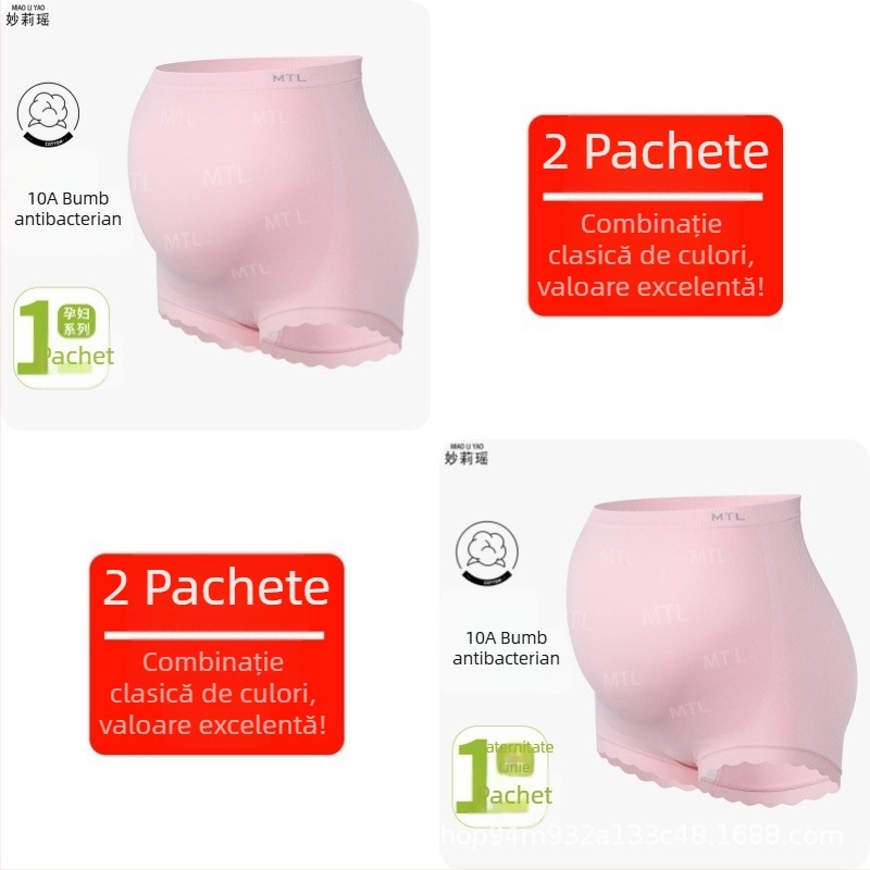 Lenjerie de maternitate, talie înaltă, elastică, antibacteriană, croială lejeră, mărime mare, respirabilă, pentru toate anotimpurile